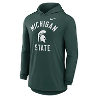 Michigan State Campus Arch Men's Nike Dri-FIT College Long-Sleeve Hooded T-Shirt