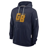 Green Bay Packers Alt Offensive Set Play Sideline Men's Nike Dri-FIT NFL Pullover Hoodie