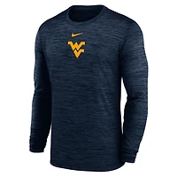 West Virginia Sideline Velocity Men's Nike Dri-FIT College Long-Sleeve T-Shirt