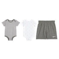Nike Essentials Baby (0-9M) 3-Piece Striped Swooshfetti Set