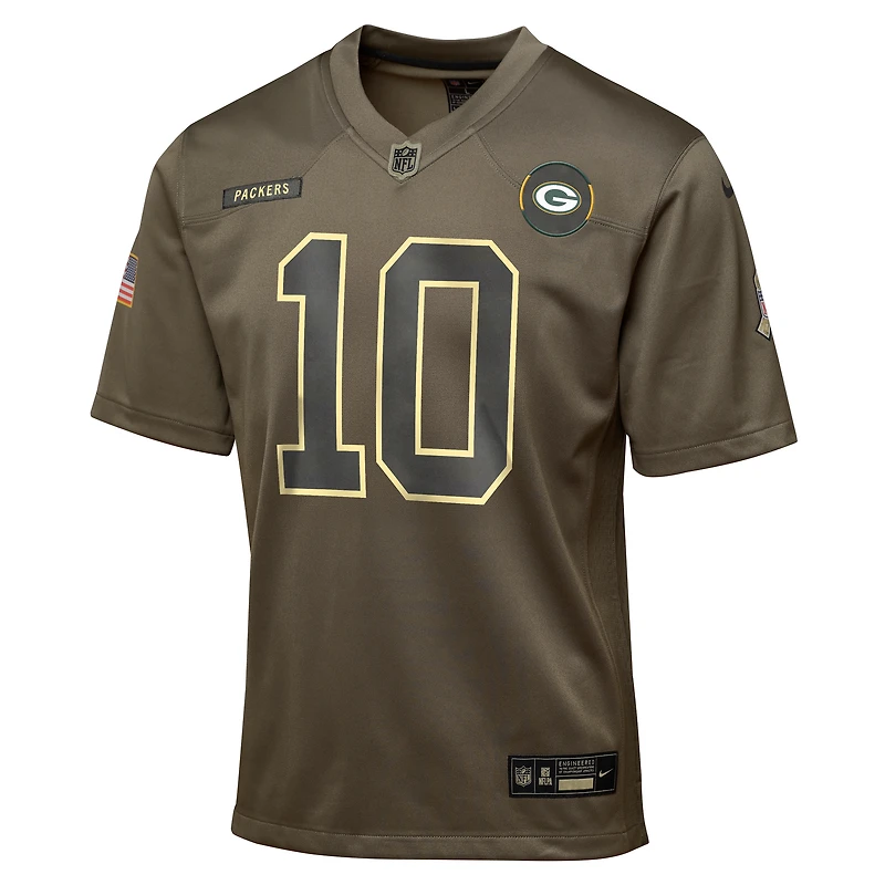 Jordan Love Green Bay Packers Salute to Service Big Kids’ Nike NFL Game Jersey
