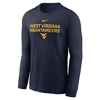 West Virginia Sideline Men's Nike Dri-FIT College Long-Sleeve T-Shirt