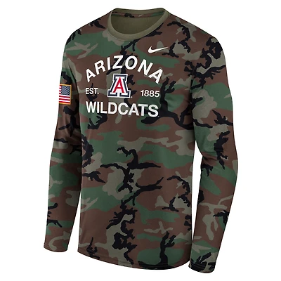 Arizona 2025 Military Appreciation Legend Men's Nike Dri-FIT College Long-Sleeve T-Shirt