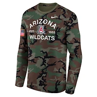 Arizona 2025 Military Appreciation Legend Men's Nike Dri-FIT College Long-Sleeve T-Shirt