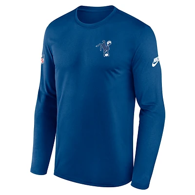 Indianapolis Colts Alt Legend Small Logo Men's Nike Dri-FIT NFL Long-Sleeve T-Shirt