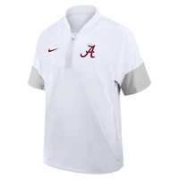 Alabama Sideline Coach Men's Nike College 1/2-Zip Short-Sleeve Jacket