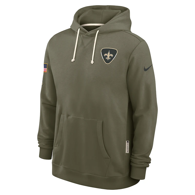 New Orleans Saints Salute to Service Sideline Dominant Force Men's Nike Dri-FIT NFL Pullover Hoodie