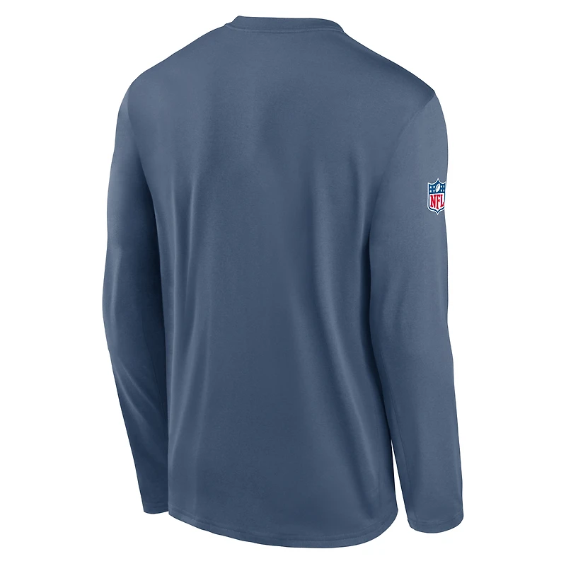 New England Patriots Rivalries Collection Sideline Legend Small Logo Men's Nike Dri-FIT NFL Long-Sleeve T-Shirt