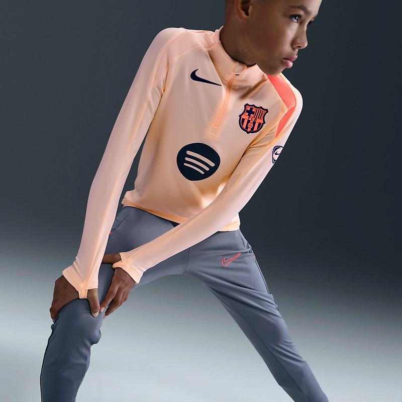 FC Barcelona Strike Third Big Kids' Nike Dri-FIT Total 90 Soccer Knit Drill Top