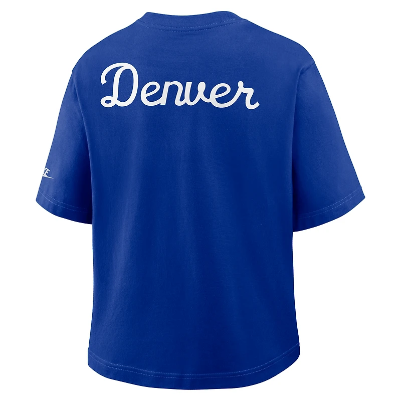 Denver Broncos Rewind Pocket Boxy Women's Nike NFL T-Shirt