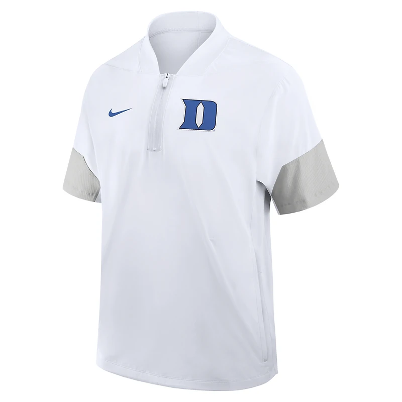 Duke Sideline Coach Men's Nike College 1/2-Zip Short-Sleeve Jacket