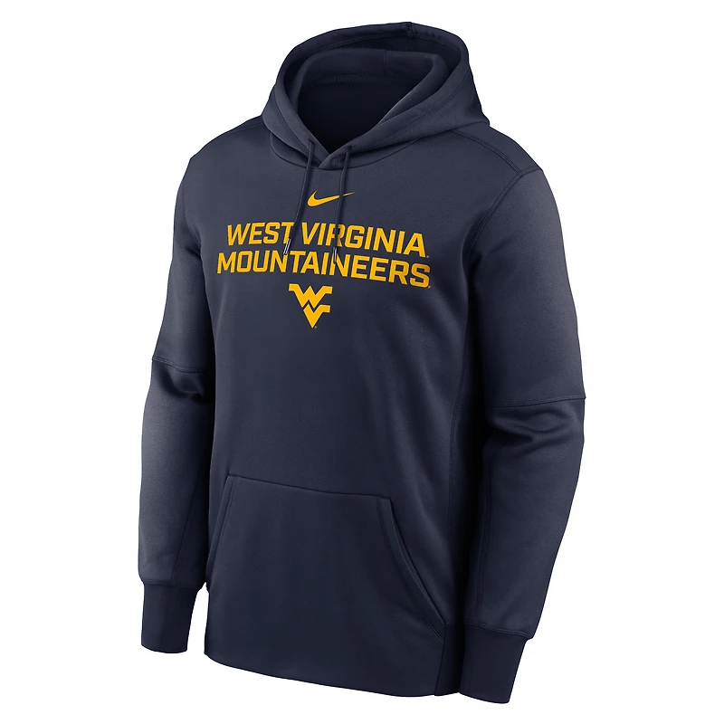 West Virginia Team Stacked Men’s Nike Therma College Pullover Hoodie