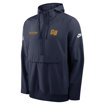Green Bay Packers Alt Option Route Anorak Men's Nike NFL 1/2-Zip Hooded Jacket