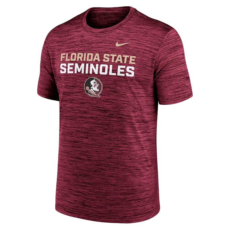 Florida State Seminoles Campus Center Block Velocity Men's Nike Dri-FIT College T-Shirt