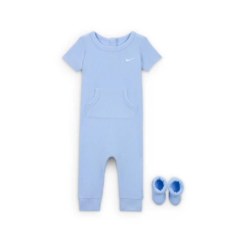 Nike Baby Rib Knit Romper and Socks Set