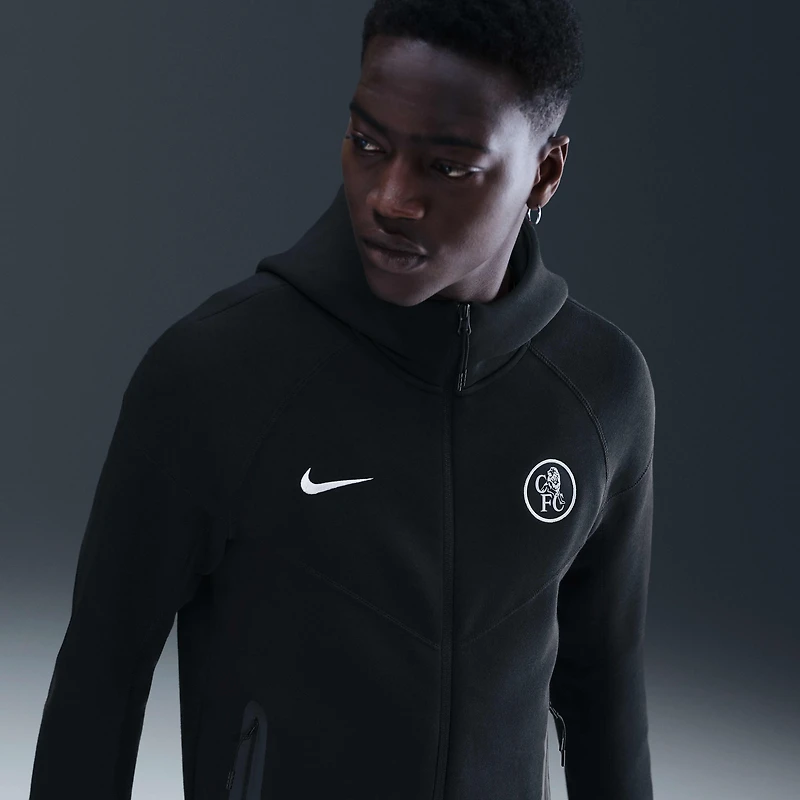 Chelsea FC Tech Windrunner Men's Nike Total 90 Soccer Fleece Full-Zip Jacket