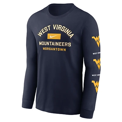 West Virginia Campus Classic Location Men's Nike College Long-Sleeve T-Shirt