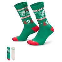 Nike Everyday Plus Cushioned Winter Wonderland Crew Socks (2 Pairs)