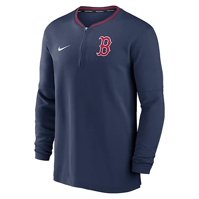 Boston Red Sox Authentic Collection Men's Nike Dri-FIT MLB 1/2-Zip Long-Sleeve Top