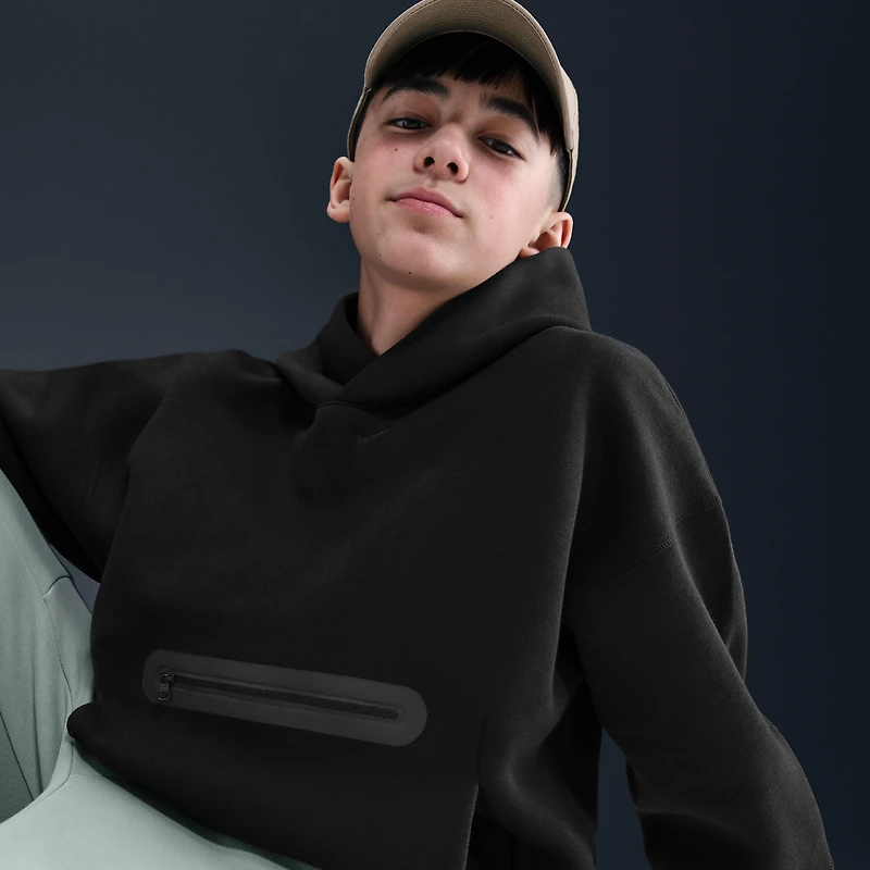 Nike Sportswear Tech Fleece Big Kids' (Boys') Oversized Pullover Hoodie