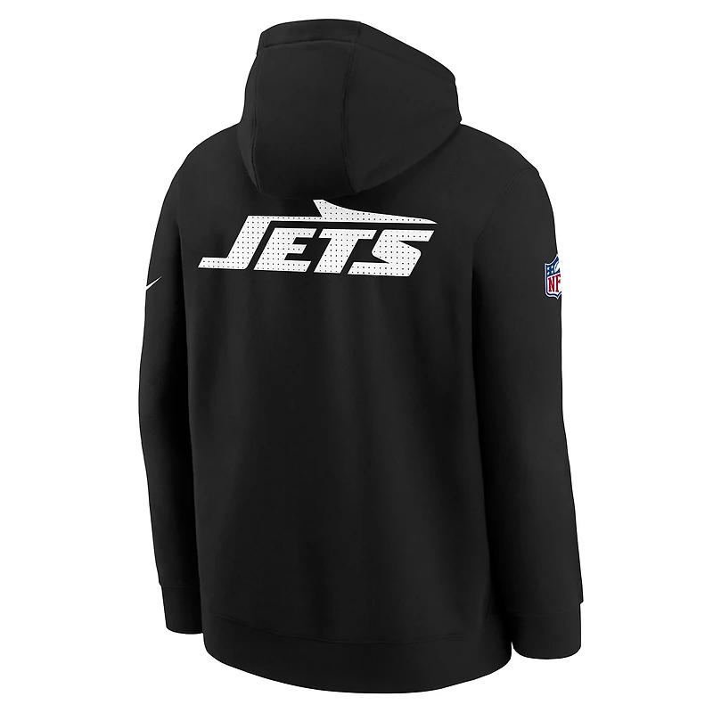 New York Jets Sideline Club Big Kids' Nike NFL Pullover Hoodie