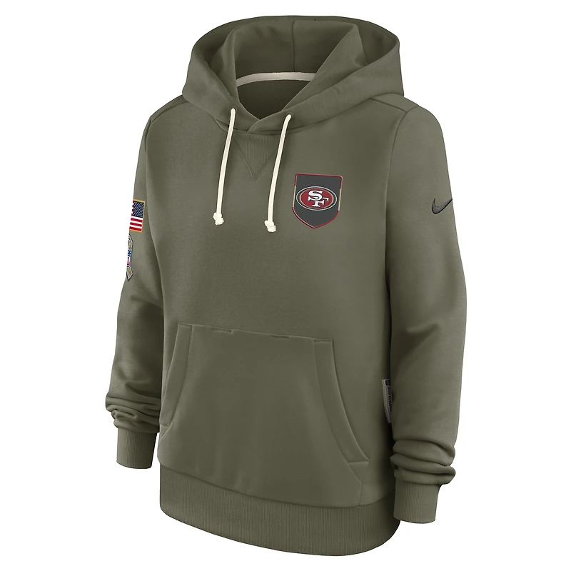 San Francisco 49ers Salute to Service Sideline Women's Nike Dri-FIT NFL Pullover Hoodie