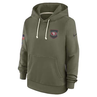 San Francisco 49ers Salute to Service Sideline Women's Nike Dri-FIT NFL Pullover Hoodie