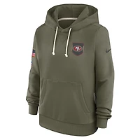 San Francisco 49ers Salute to Service Sideline Women's Nike Dri-FIT NFL Pullover Hoodie