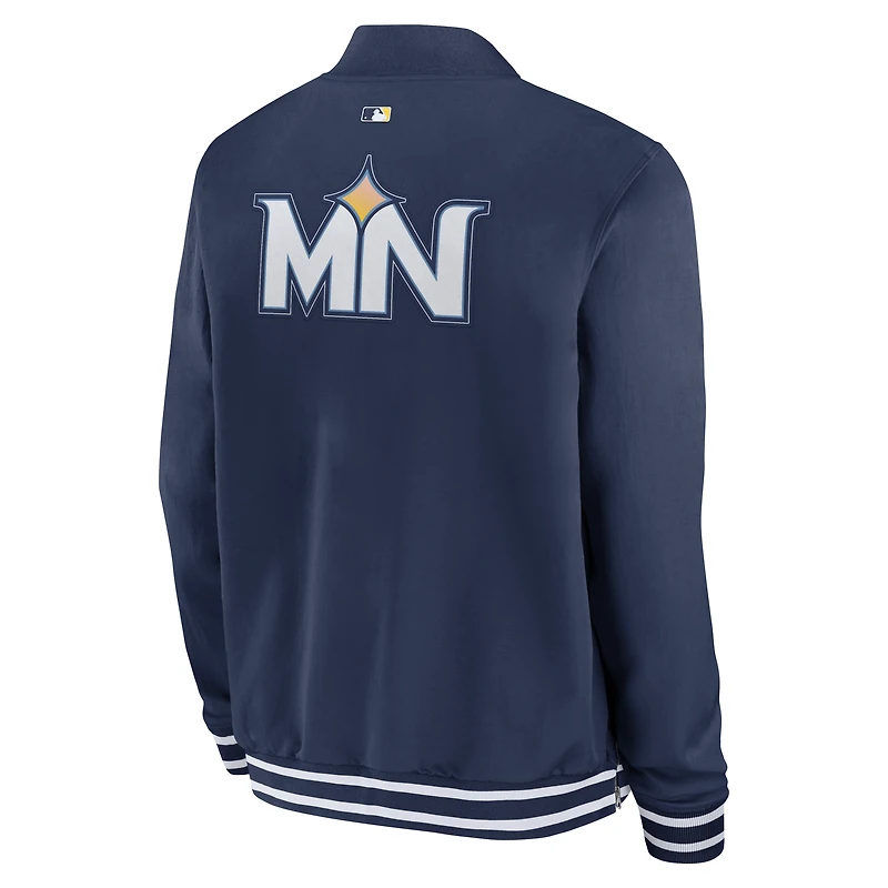 Minnesota Twins Authentic Collection City Connect Men's Nike MLB Full-Zip Bomber Jacket
