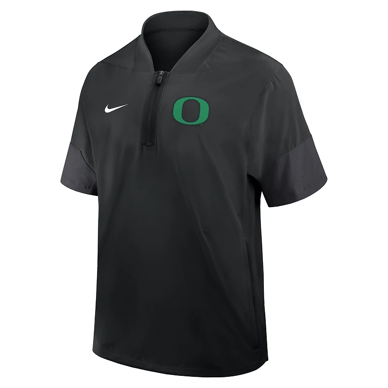 Oregon Sideline Coach Men's Nike College 1/2-Zip Short-Sleeve Jacket
