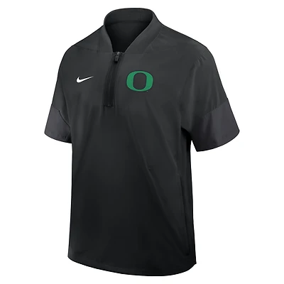 Oregon Sideline Coach Men's Nike College 1/2-Zip Short-Sleeve Jacket