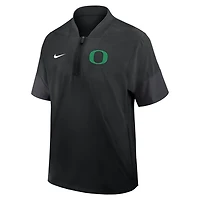 Oregon Sideline Coach Men's Nike College 1/2-Zip Short-Sleeve Jacket