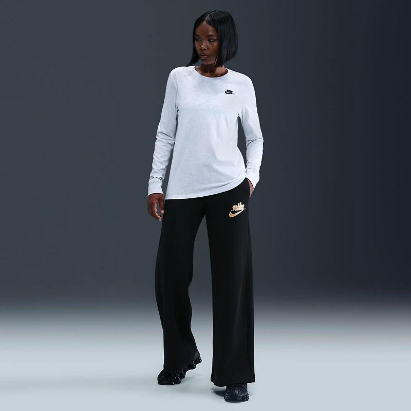 Nike Sportswear Club Fleece Women's Mid-Rise Wide-Leg Pants
