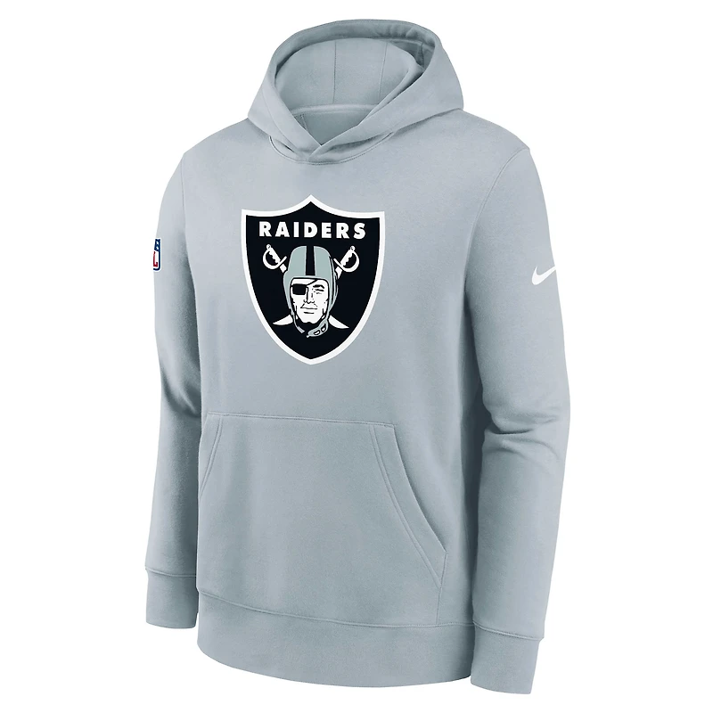 Las Vegas Raiders Sideline Club Big Kids' Nike NFL Pullover Hoodie