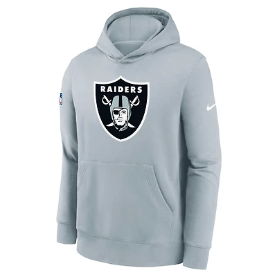 Las Vegas Raiders Sideline Club Big Kids' Nike NFL Pullover Hoodie