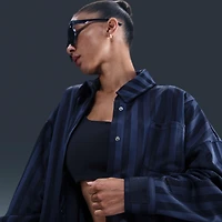 Nike Sportswear Women's Oversized Jacquard Striped Button-Down Shirt