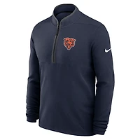 Chicago Bears Logo Victory Men's Nike Dri-FIT NFL 1/2-Zip Long-Sleeve Top