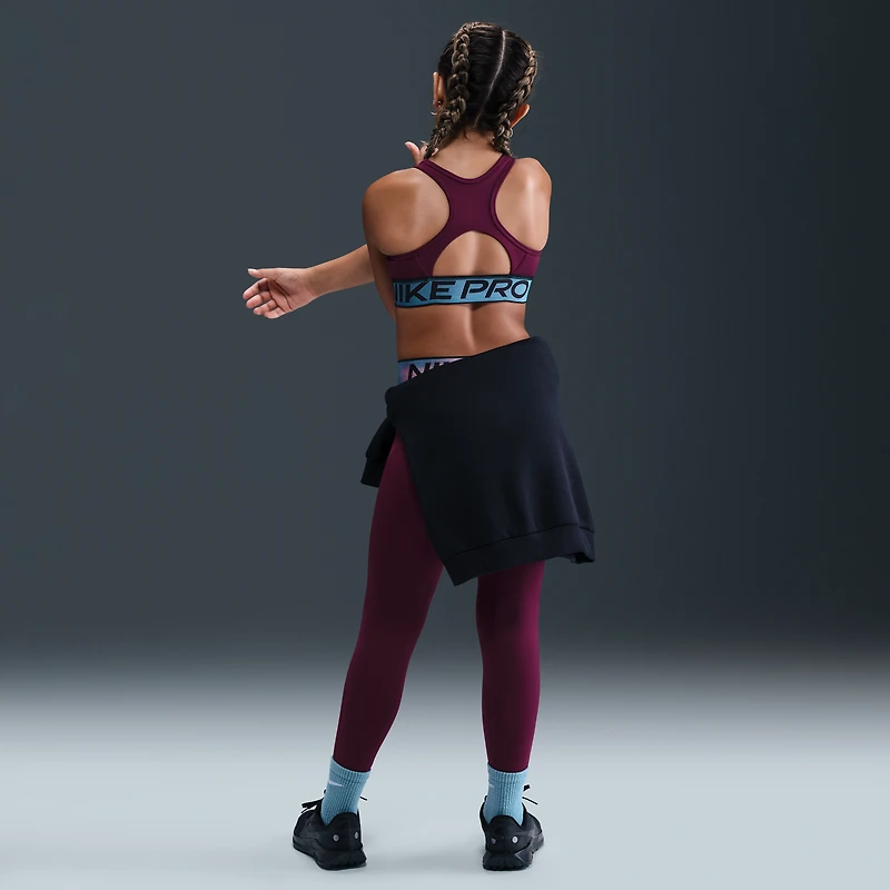Nike Pro Swoosh Big Kids' Sports Bra with Shine Accents