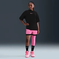A'ja Wilson Girls' A'symmetric Mid-Rise Single-Leg Basketball Leggings