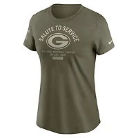 Green Bay Packers Salute to Service Sideline Women's Nike NFL T-Shirt