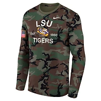LSU 2025 Military Appreciation Legend Men's Nike Dri-FIT College Long-Sleeve T-Shirt