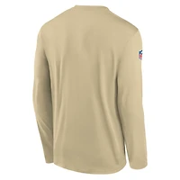 New Orleans Saints Alt Legend Small Logo Men's Nike Dri-FIT NFL Long-Sleeve T-Shirt
