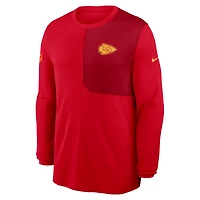 Kansas City Chiefs Sideline Coach Men's Nike Dri-FIT NFL Long-Sleeve Top