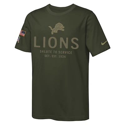Detroit Lions Salute to Service Sideline Big Kids’ Nike Dri-FIT NFL T-Shirt