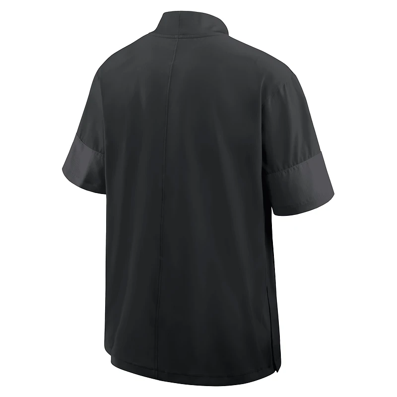 Ohio State Sideline Coach Men's Nike College 1/2-Zip Short-Sleeve Jacket