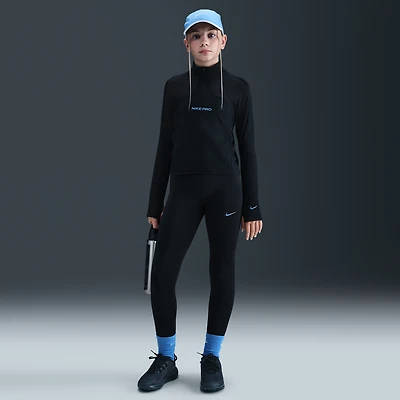 Nike Pro Big Kids' (Girls') Dri-FIT Leggings with Shine Accents