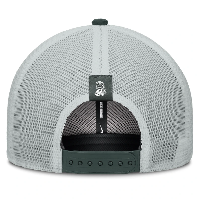 Michigan State Legacy Arch Rise Men's Nike Dri-FIT College Trucker Adjustable Hat