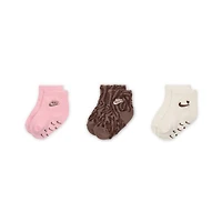 Nike Wild Warmth Infant/Toddler Ribbed Gripper Socks (3 Pairs)