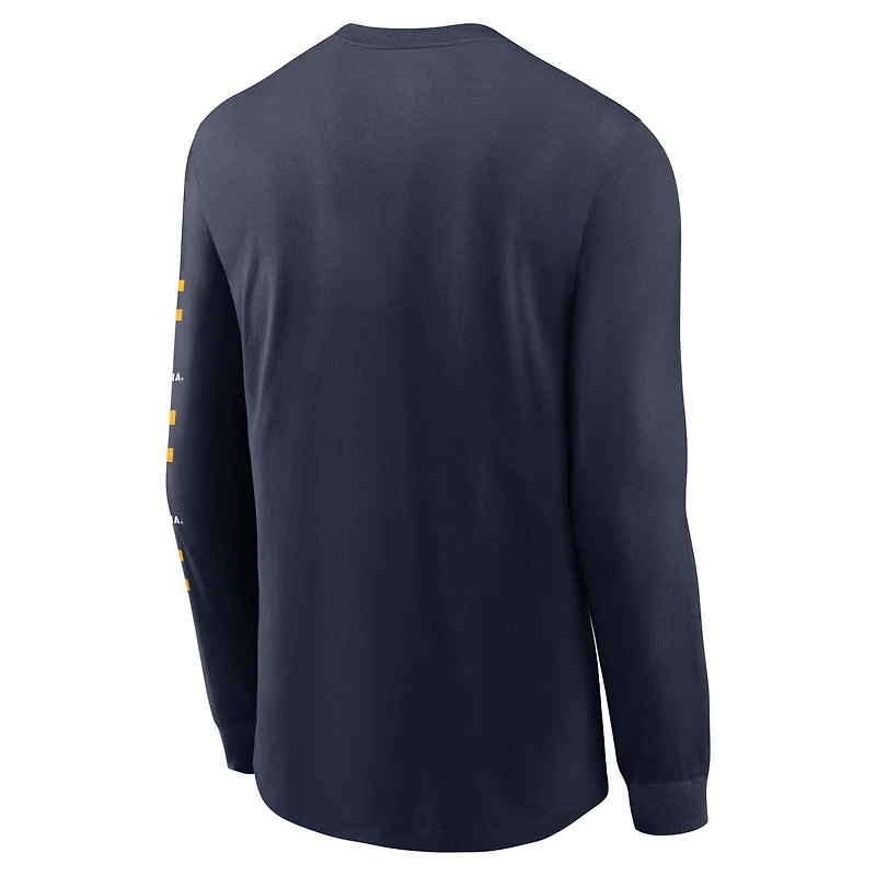 West Virginia Campus Classic Location Men's Nike College Long-Sleeve T-Shirt