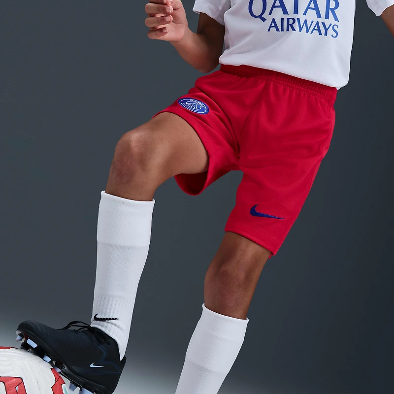 PSG 2025/26 Stadium Third Big Kids' Nike Dri-FIT Total 90 Soccer Replica Shorts